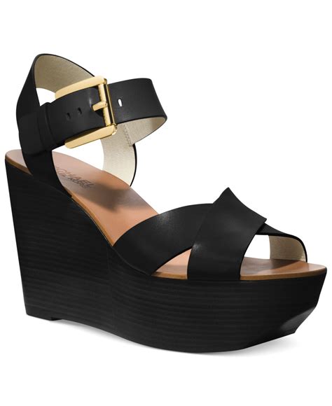 michael kors peggy sandal|Michael Kors platform wedge sandals.